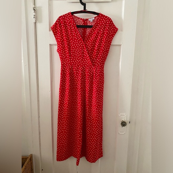 Red polka dot jumpsuit - Picture 1 of 3